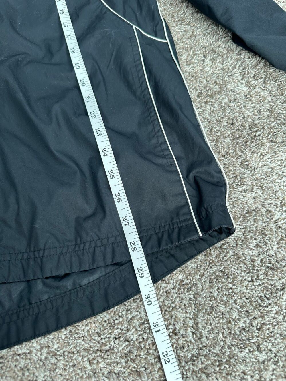 Vintage Y2K Nike Team Dri-Fit Black Full Zip Hooded Windbreaker Jacket Men’s M - Picture 10 of 11